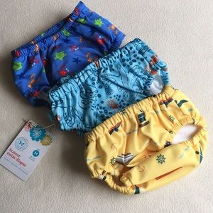The Honest Company Kids Swim Diaper Covers - Blue, Light Blue, Yellow